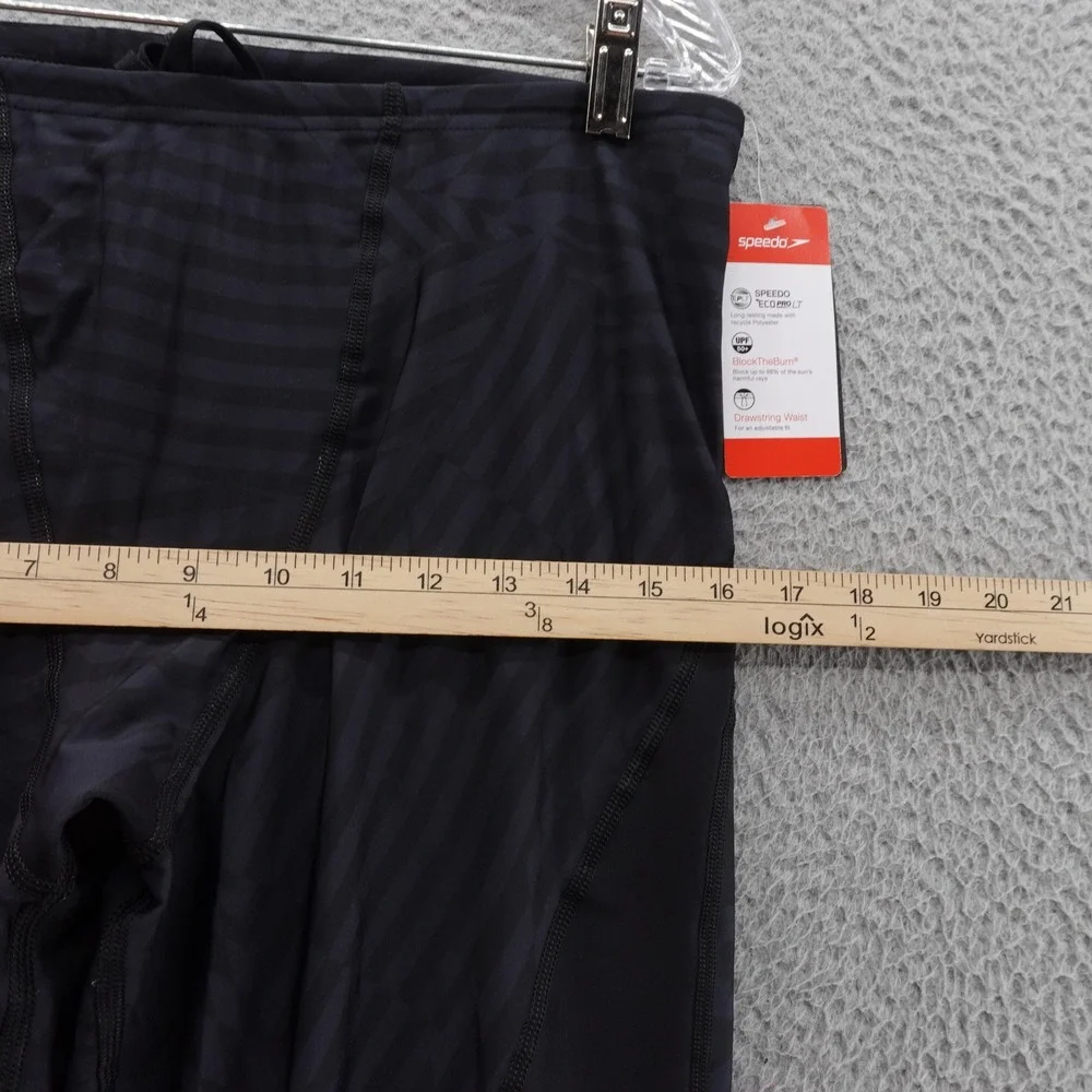 Speedo Eco Pro LT Mens Swim Shorts Size 38 Black Drawstring‎ UPF 50+ NWT